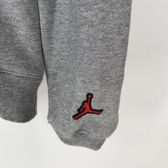Jordan Essentials Jumpman Embroidered Heather Gray Hoodie Men's Size S - Picture 5 of 8